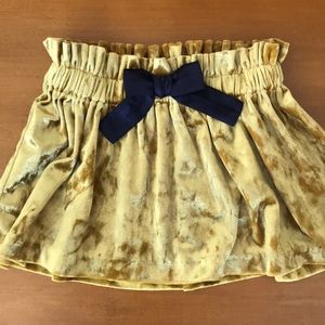 Genuine Kids gold velvet skirt